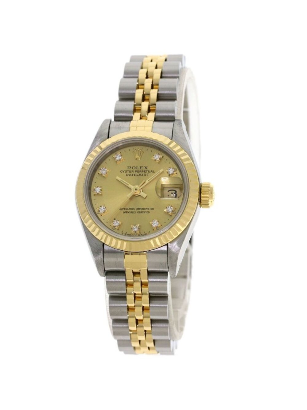 Rolex Datejust Diamond Watch SS Yellow Gold 18k
